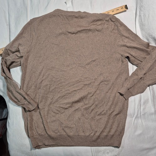 HUGO BOSS ITALIENISCHER WOLLPULLOVER HERREN XXL LANGARM SANDBRAUN (EIN KLEINES LOCH) - Bild 14 von 16