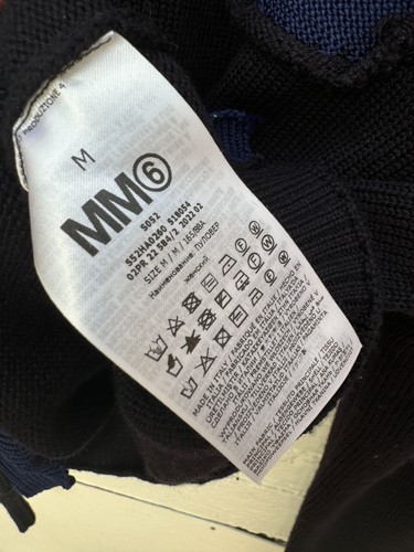 Suéter de lana azul marino con detalles desgastados Maison Martin Margiela
 - Imagen 5 de 5