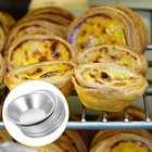 10pcs egg tart mould Aluminum Alloy Egg Tart Flan Tart Pan Egg Tart Pan