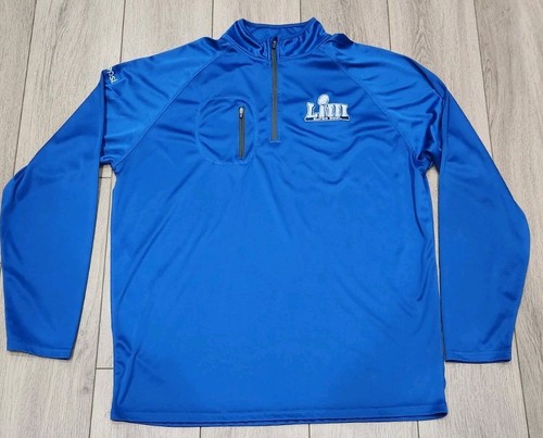 NFL Super Bowl LIII 53 Pepsi Dri-fit 1/4 Zip Shirt Men's XL 2019 Rams Vs Patriot - Picture 1 of 5