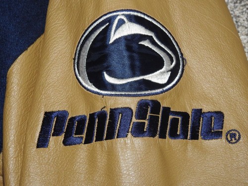 Vintage 90s Penn State PSU Starter Varsity Wool Leather Jacket XL READ DESCR - Picture 5 of 18