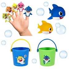 Nickelodeon Pink Fong Baby Shark Bath Toys Set for Childrens Tub Time - Cups,...