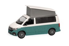 herpa 096805-004 VW T6.1 California - Candy Weiß / Bay Leaf Green metallic 1:...