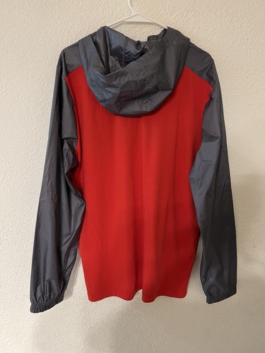 Chaqueta cortavientos Under Armour UM1250 grande roja gris 1/4 cremallera para hombre - Imagen 6 de 10