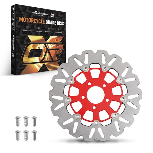 Kit de rotor de freno delantero flotante para Harley-Davidson Touring 08-19 Dyna 06-17 rojo - Imagen 3 de 15