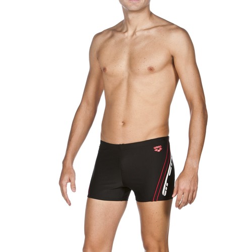 Arena Boys' Bystar Swim Shorts, Black/Red, DE140 cm UK/USA26 - Picture 1 of 6