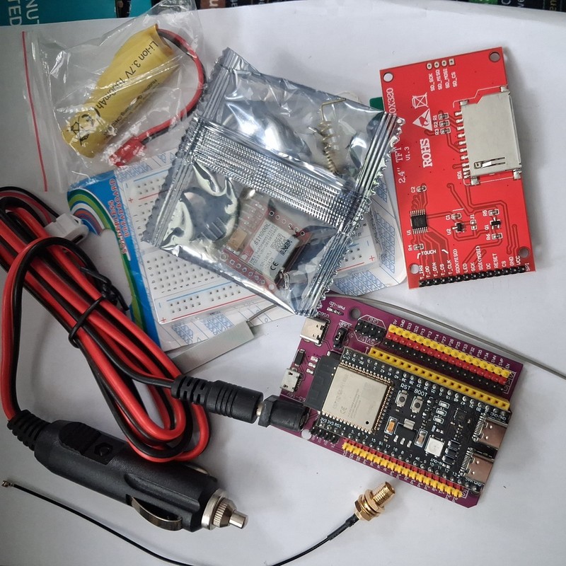 ESP32-S3 EDGE Dev kit / board SIM800L / 2.4 RHOS TFT, 12v /5a dev board, breadb