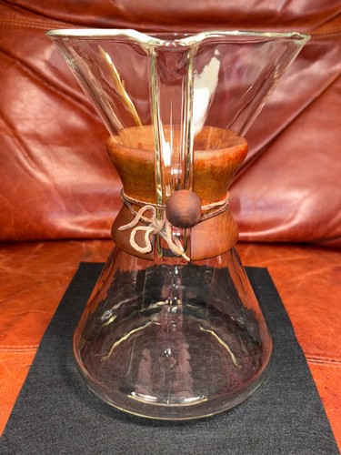 Vintage MCM Chemex Pyrex 9,5" Pour Over Kaffee Dekanter #2241368, blauer Stempel