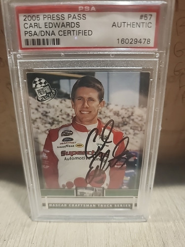 2005 Press Pass Platinum Without Serial Number Carl Edwards🏞 #P57 Psa/dna - Picture 7 of 9