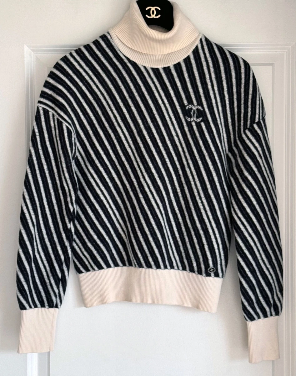 CHANEL ストライプ 長袖ニットM CHANEL Long Sleeve Pullovers for Women for sale | eBay