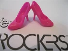 Vintage 1985 Barbie & Rockers Doll Neon Hot Pink Skinny Heels Shoes Superstar