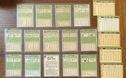 1967 TOPPS FRANCHISE HOF LOT (19) JOHNNY CALLISON, BEKERTT, WYNN, COMBINE SHIP - Picture 2 of 2