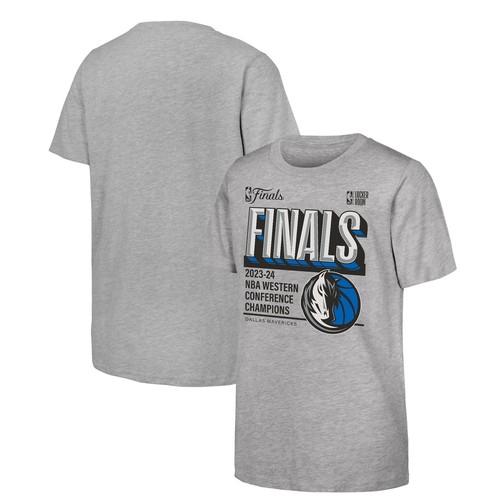 Youth Fanatics Heather Gray Dallas Mavericks 2024 Western Conference Champions