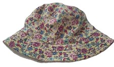One Size Yellow Floral Bucket Hat Little Girls Summer Sun Hat