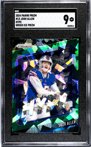 2024 Panini Prizm #13 Josh Allen Hype Green Ice Prizm SGC 9
