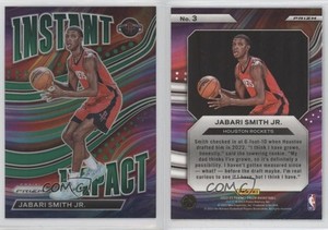 2022-23 Panini Prizm Instant Impact Green Prizm Jabari Smith Jr #3 Rookie RC