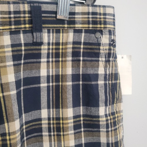 Pantalones Cortos Izod Para Hombre Deportivos de Lujo a Cuadros Azul Gris Caqui y Blanco Preppy Talla 34 Nuevos con Etiquetas - Imagen 5 de 13
