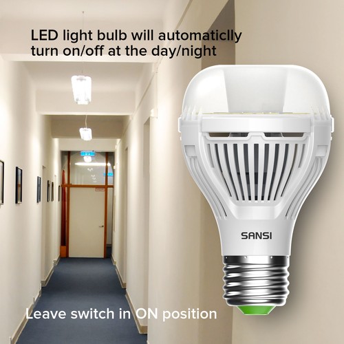 2 pcs LED Light Bulb Dusk-to-Dawn Auto On/Off 13W=100W 5000K Night Lights E26 - Picture 3 of 11