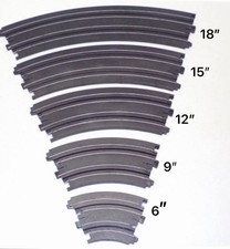 2x TOMY AFX 18" INCH 1/8 Radius Curve Track AFX70621, HO 9500 Bulk Packed - NEW
