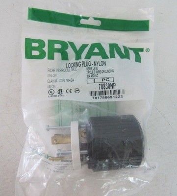 (NEW)   NEMA L8-30   Locking Plug 2 Pole 30A 480VAC 7083NP #bv