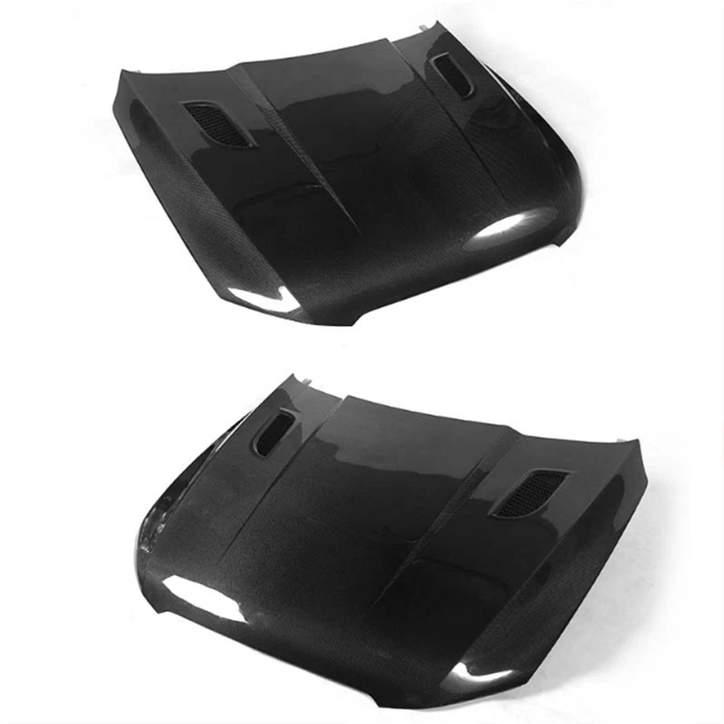 Fit For Audi Q5 SQ5 2018-25 Real Carbon Fiber car Front Hood Vented Bonnet Cover - Image 3 of 4