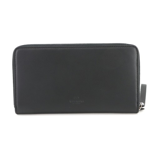 VALENTINO GARAVANI VLTN Logos Zipped Around Long Wallet Leather Black 90299239 - Picture 2 of 9