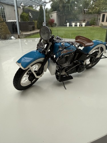 Franklin mint 1936 vintage Harley Davidson knucklehead 1-10 die cast model bike - Picture 17 of 21