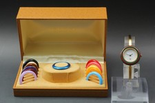 [Near MINT w/Box] Gucci 11/12 Change Bezel 12 Colors Gold Quartz Ladies JAPAN