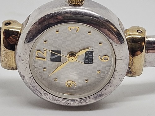 Vintage funktionierende Sterling Silber 925 Damenuhr mit Sterling Silber Armband - Bild 7 von 18