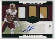 2018 Panini Plates & Patches Trio 12/25 Chris Thompson #PT-CT Patch Auto 1nr3