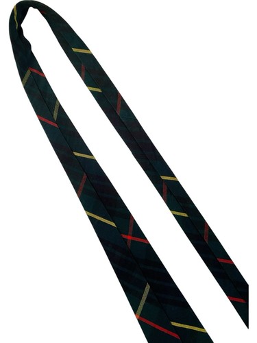 Polo Ralph Lauren Boys Tie Multicolor Plaid Striped Yellow Pony Logo Necktie USA - Picture 6 of 9