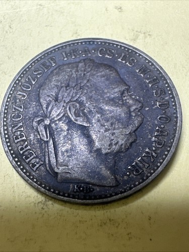 Hungary 🇭🇺 1 Korona 1895 Silver Stacker, Foreign Silver XF Collector KJ022 - Bild 1 von 2