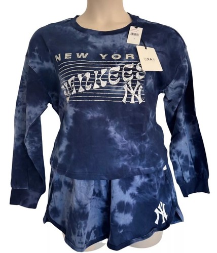 Wear Two Piece New York Yankees Women's Size XL Tye Dye Short Set NWT