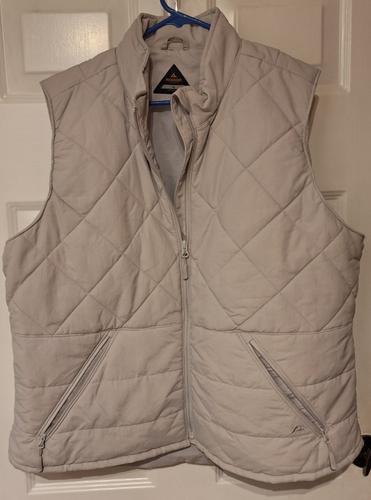 Mens Ridgecut Toughwear Light Gray Puffer Vest Full Zip Size XL Inside Pockets - Picture 3 of 14