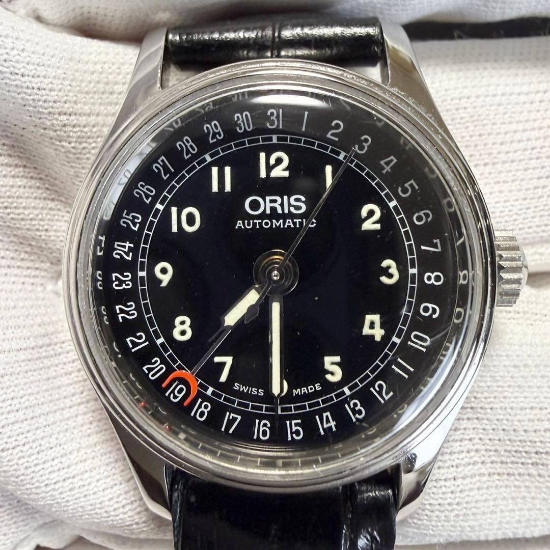 Oris 7405B Pointer Date Automatic Black Dial Unis… - image 7