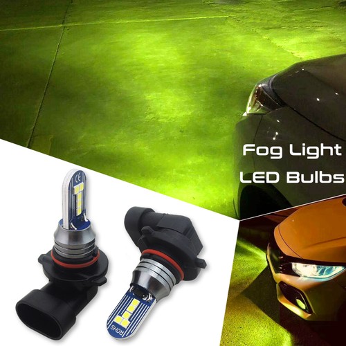 2x Extremely Bright Lemon Green 9006 HB4 Car Truck LED Fog Light Fog Lamp Bulbs - Picture 1 of 11