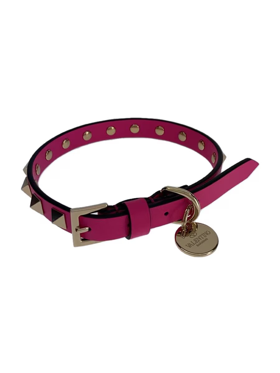 VALENTINO GARAVANI Women's Pink Leather Necklace with No Top