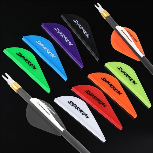60 paletas de flecha de 2" pliegues de goma plumas tiro con arco flecha hágalo usted mismo - Imagen 1 de 24