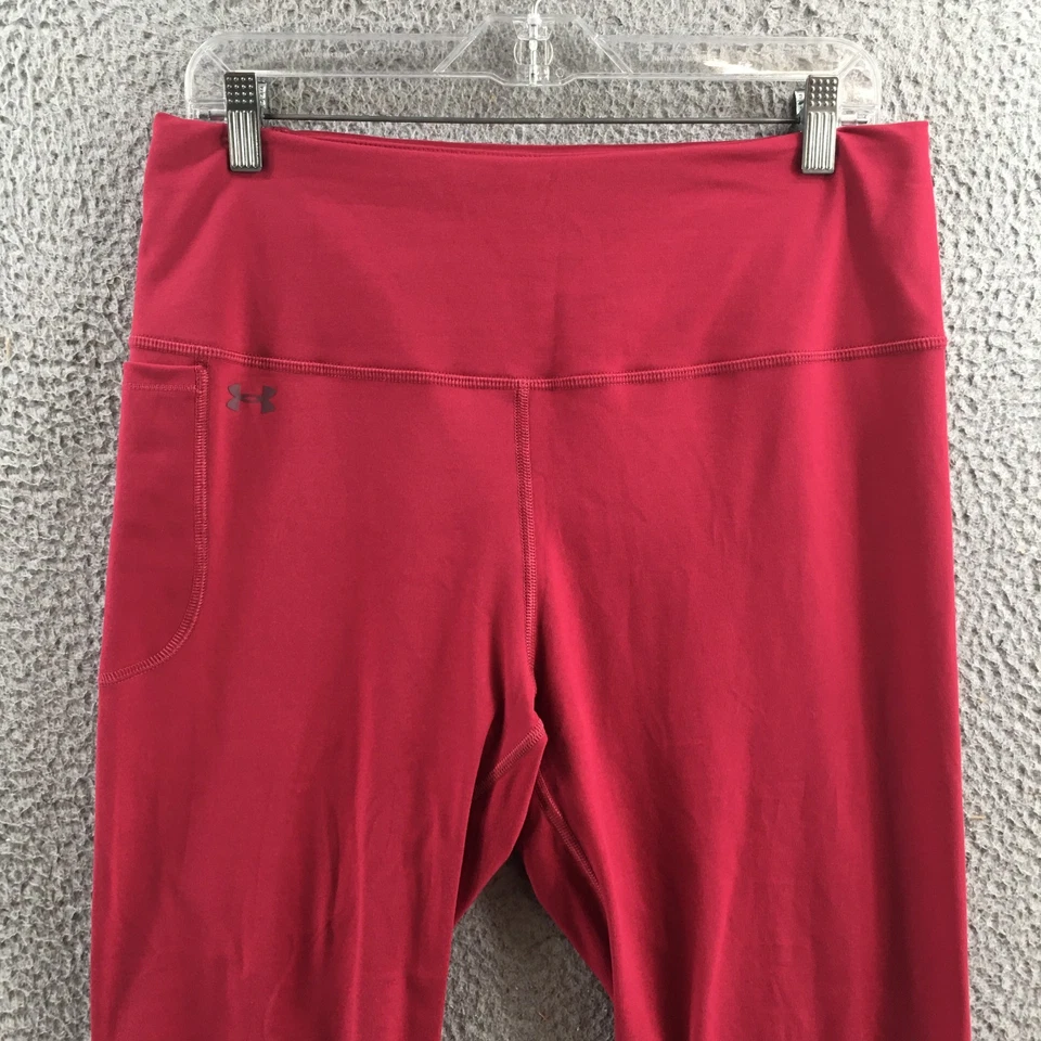 Леггинсы женские Under Armour Capri 1X (фактические 32x24) красные с высокой талией эластичные - Изображение 2 из 4