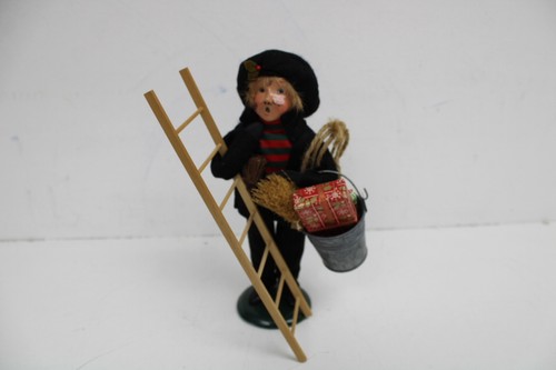 Byers Choice Retired 1991 Chimney Sweep Boy with Ladder and Bucket of Gifts - Bild 1 von 9