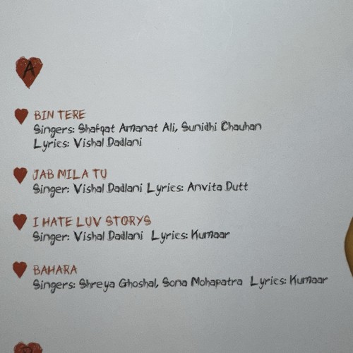 I Hate Luv Storys LP Vinyl Record Vishal ShekharBollywood Hindi Film India Mint - Picture 6 of 12
