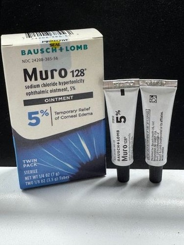 Paquete doble de ungüento Bausch + Lomb Muro 128 .25 oz (7.0 g) *Para alivio del edema corneal - Imagen 12 de 12