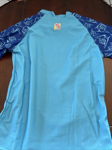Kid's Rash Guard Swim Shirt UV 50+ Boys Girls Med 8-10 Juice Box Just Add Water - Picture 5 of 5
