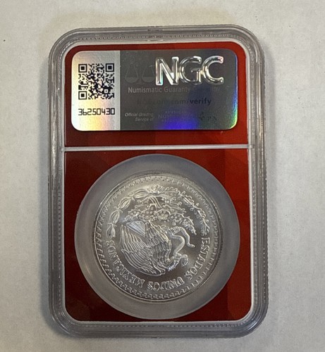 1993 MO 1 Onza LIBERTAD Mexico 1oz Fine Silver .999 NGC MS65 Mexico Red Core - Picture 4 of 6