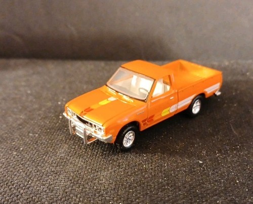 M2 Machines (CUSTOM) 1:64 Scale 1977 DATSUN PICKUP TRUCK LI'L HUSTLER ORANGE