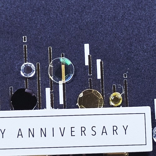 Hallmark Signature Anniversary Greeting Card Black Jeweled Love Sealed - Picture 3 of 6