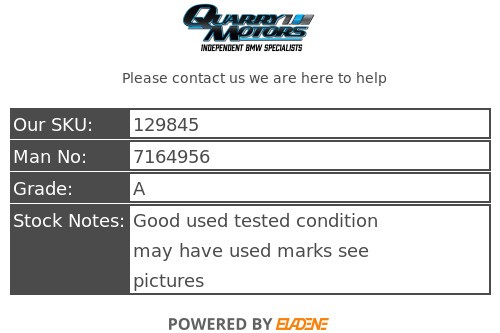 Luz trasera derecha BMW O/S Driver se adapta a la serie 1 E81 E87 7164956 - Imagen 6 de 6