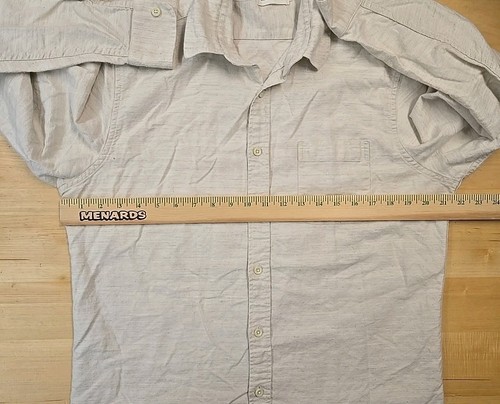 Taylor Stitch Oxford Shirt Mens Size 42 US Large Hemp Organic Cotton Blend Ivory - Picture 4 of 8