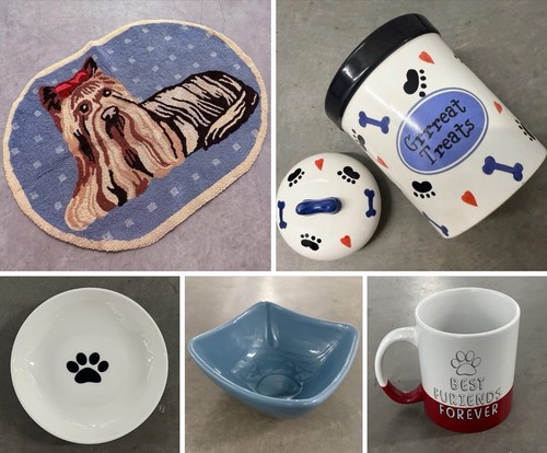 Vintage Needlepoint Oval Yorkie Rug - Picture 7 of 8