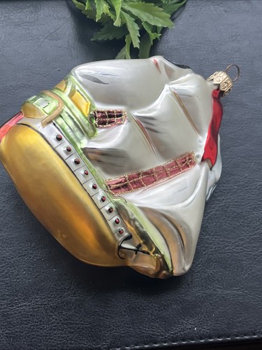 Kurt Adler Large Glass Boat Sailing Ship Christmas Ornament ~Polonaise - Picture 11 of 14
